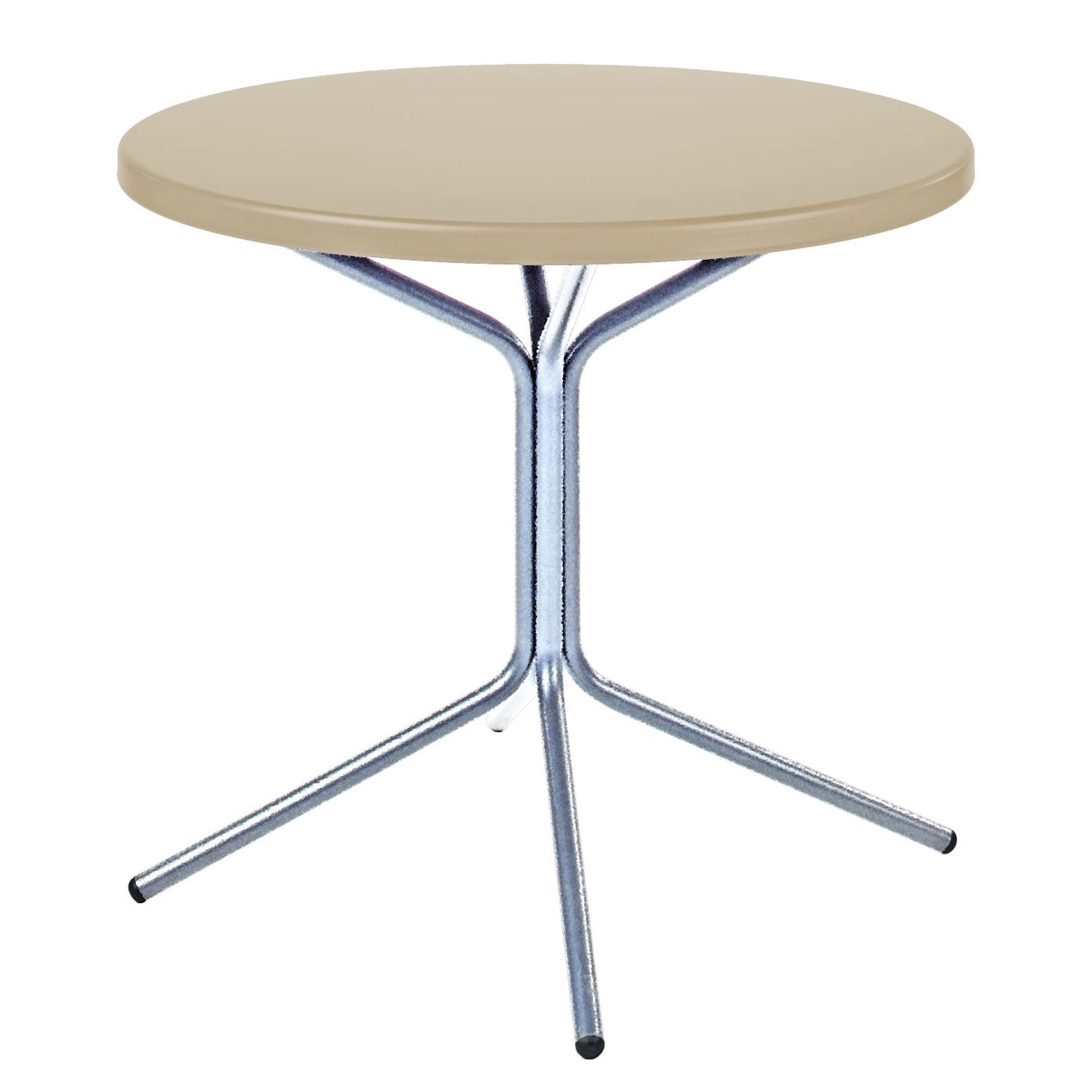 Schaffner PIX Table bistrot rabattable Ø80cm Galvanisé à chaud 02 Sable Pastel 15
