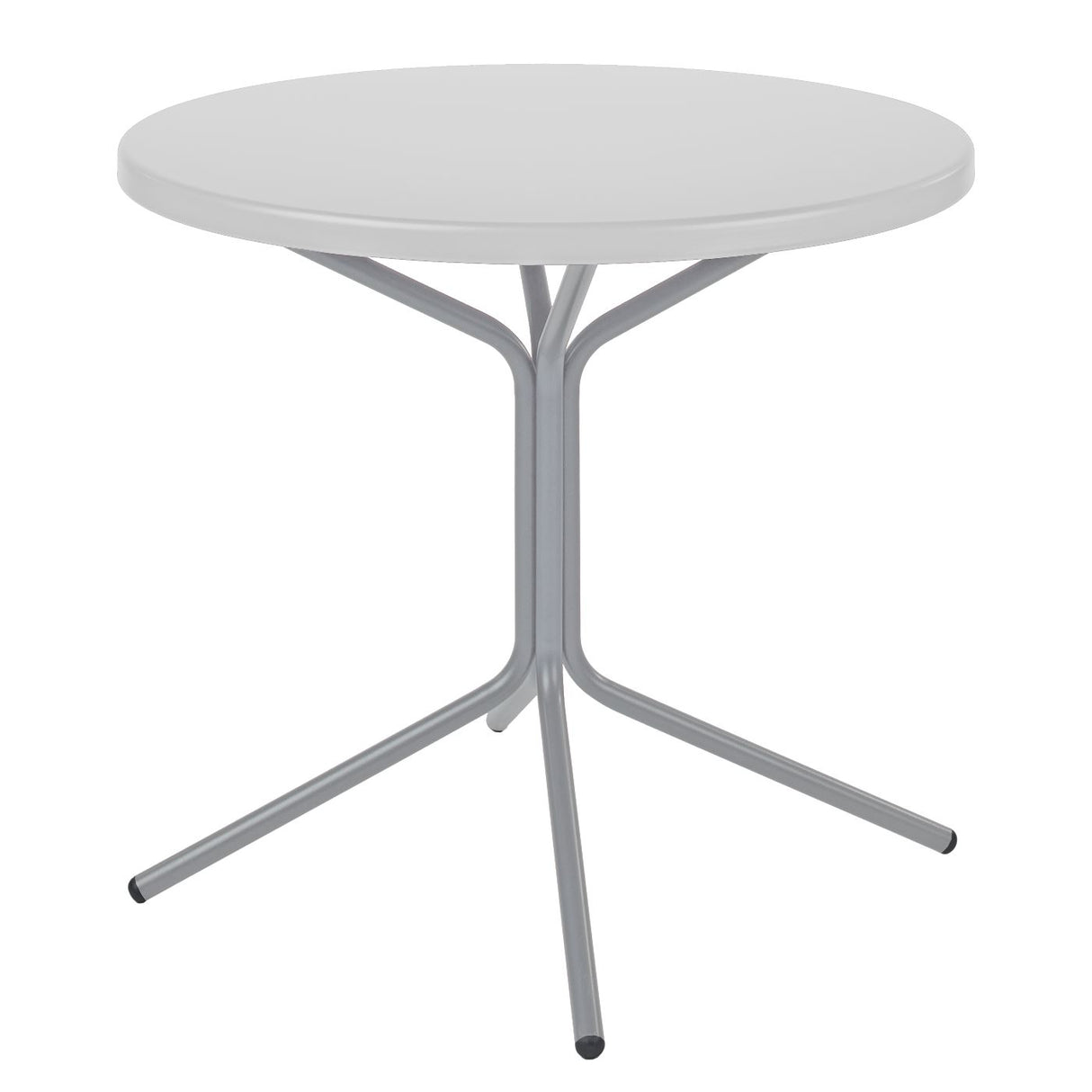 Schaffner PIX Table bistrot rabattable Ø80cm Gris Argent 78 Blanc 90