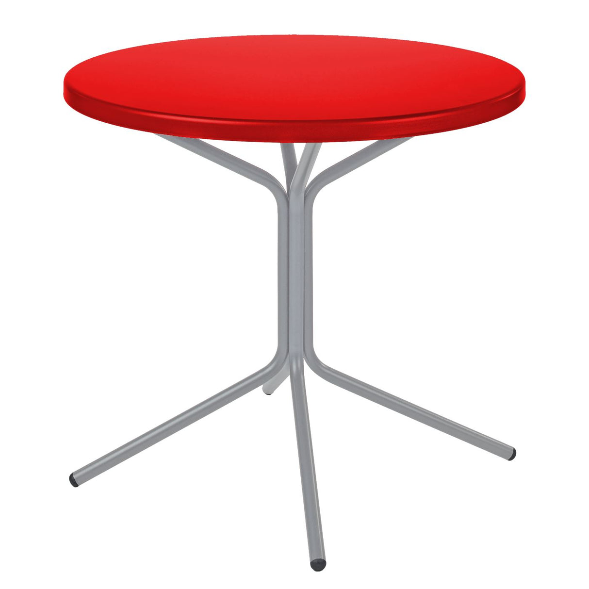 Schaffner PIX Table bistrot rabattable Ø80cm Gris Argent 78 Rouge 30