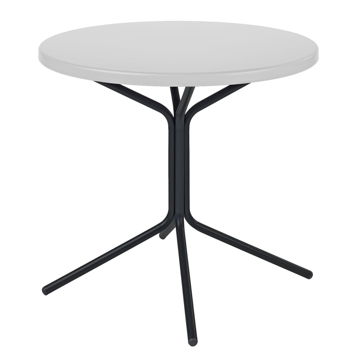 Schaffner PIX Table bistrot rabattable Ø80cm Noir 91 Blanc 90
