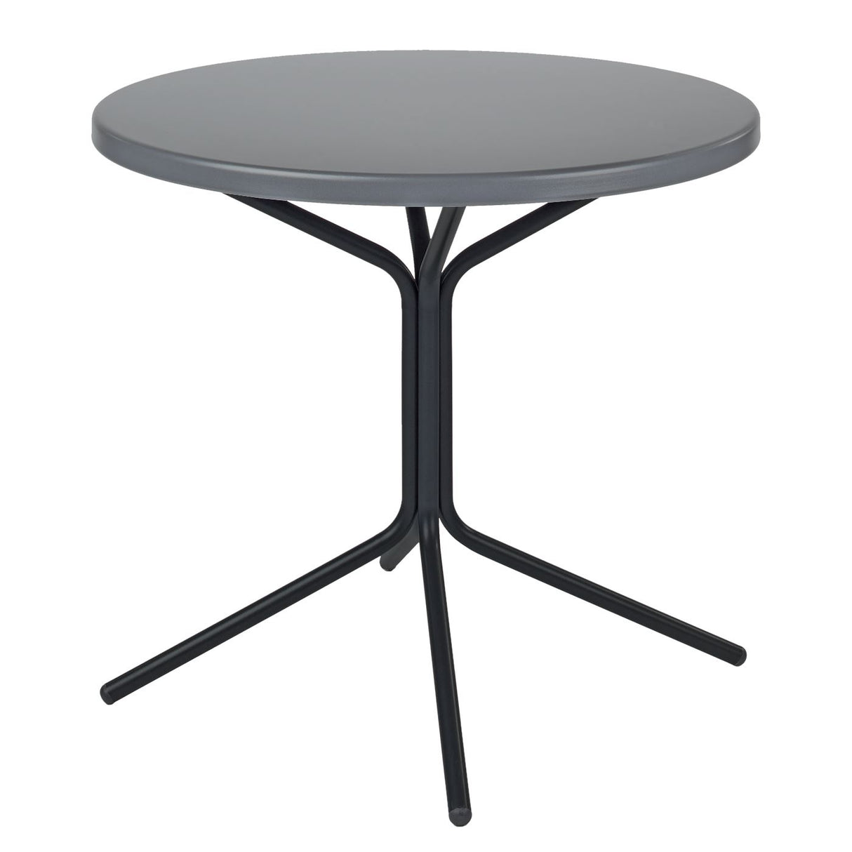 Schaffner PIX Table bistrot rabattable Ø80cm Noir 91 Gris Argent 78