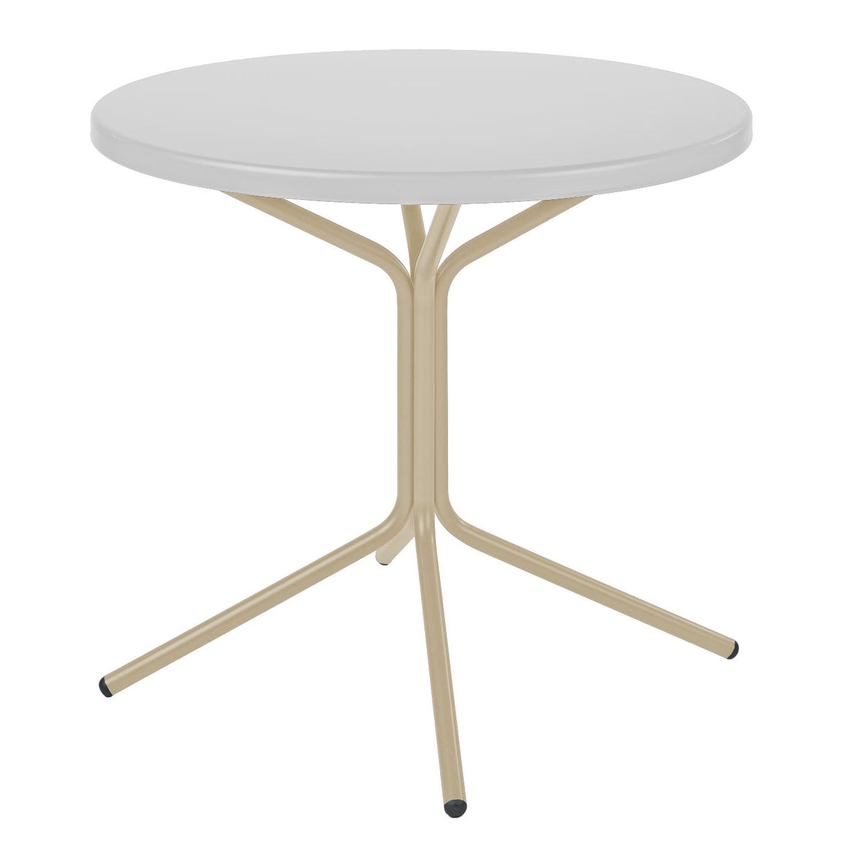 Schaffner PIX Table bistrot rabattable Ø80cm Sable Pastel 15 Blanc 90