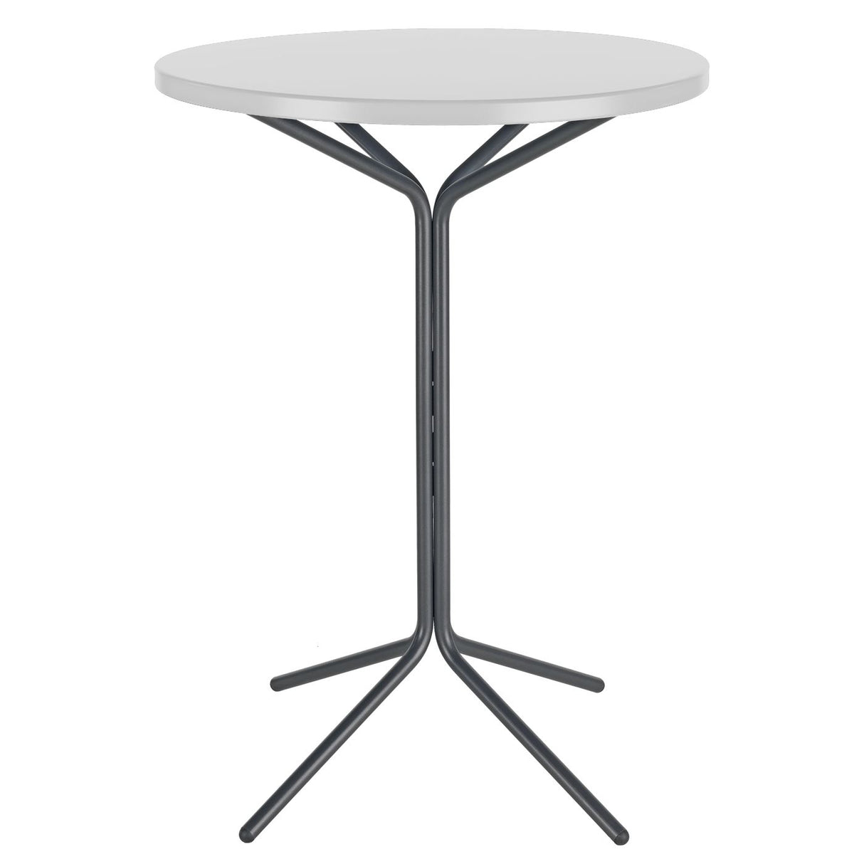 Schaffner PIX Table haute bistrot rabattable Ø60cm Anthracite 77 Blanc 90