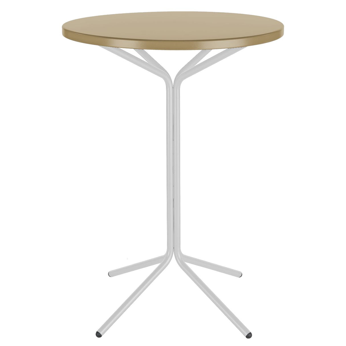 Schaffner PIX Table haute bistrot rabattable Ø60cm Blanc 90 Marron Pastel 83