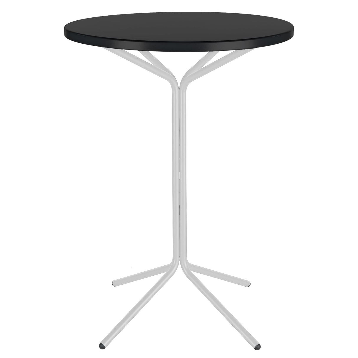 Schaffner PIX Table haute bistrot rabattable Ø60cm Blanc 90 Noir 91
