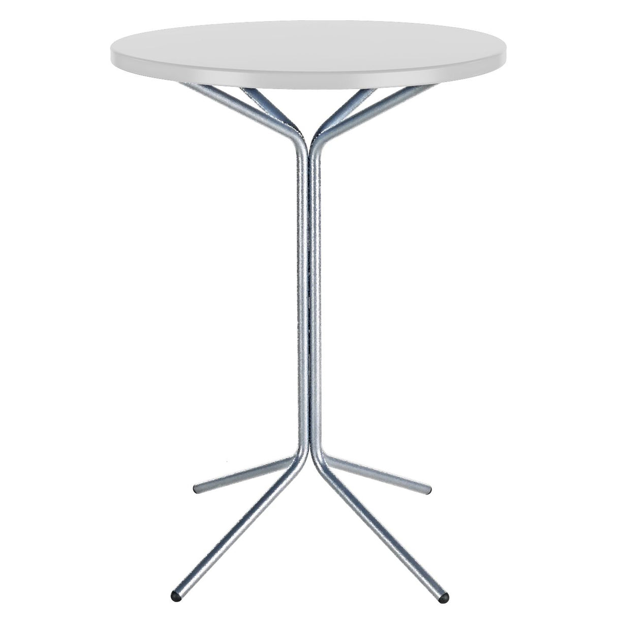 Schaffner PIX Table haute bistrot rabattable Ø60cm Galvanisé à chaud 02 Blanc 90