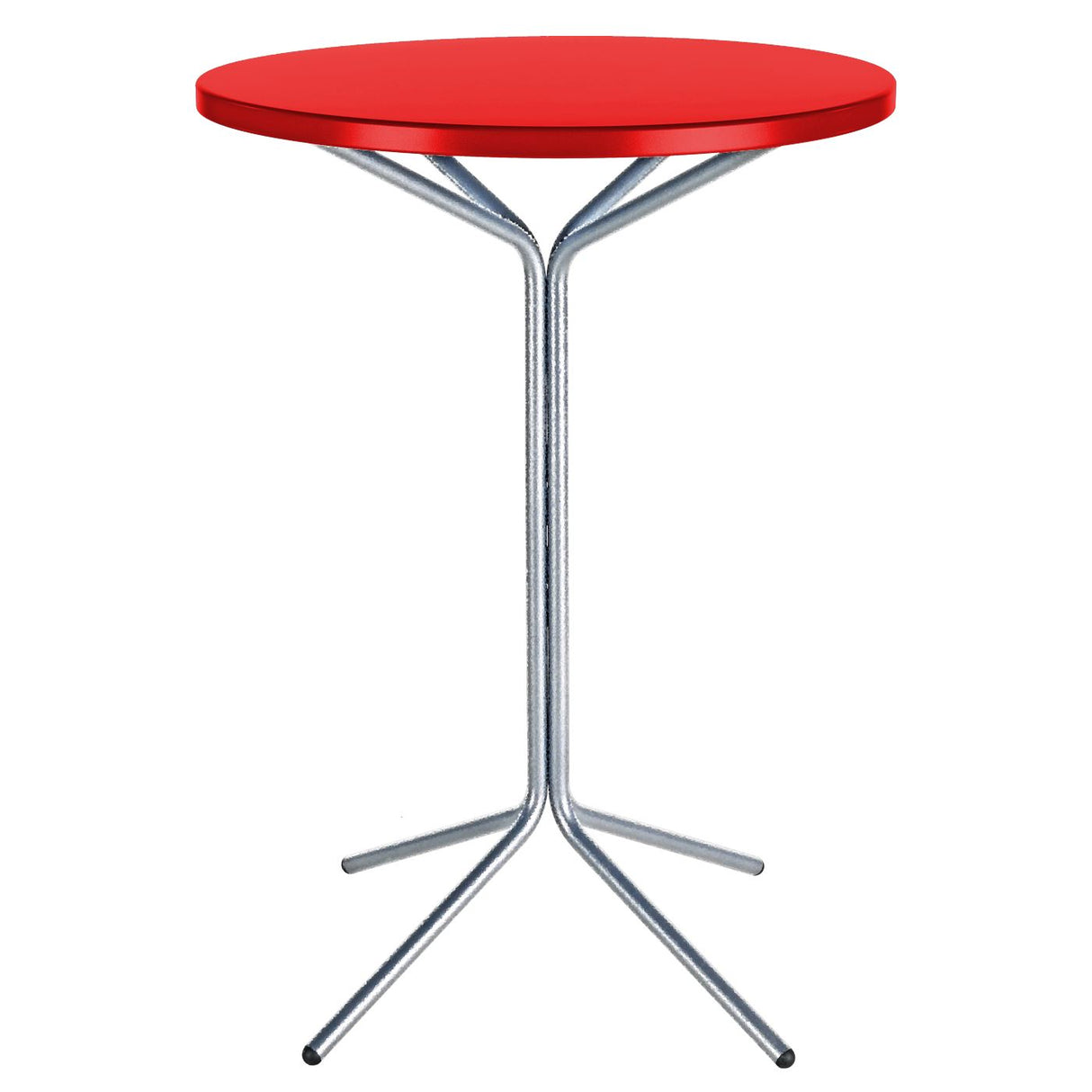 Schaffner PIX Table haute bistrot rabattable Ø60cm Galvanisé à chaud 02 Rouge 30
