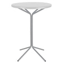 Schaffner PIX Table haute bistrot rabattable Ø60cm Gris Argent 78 Blanc 90 