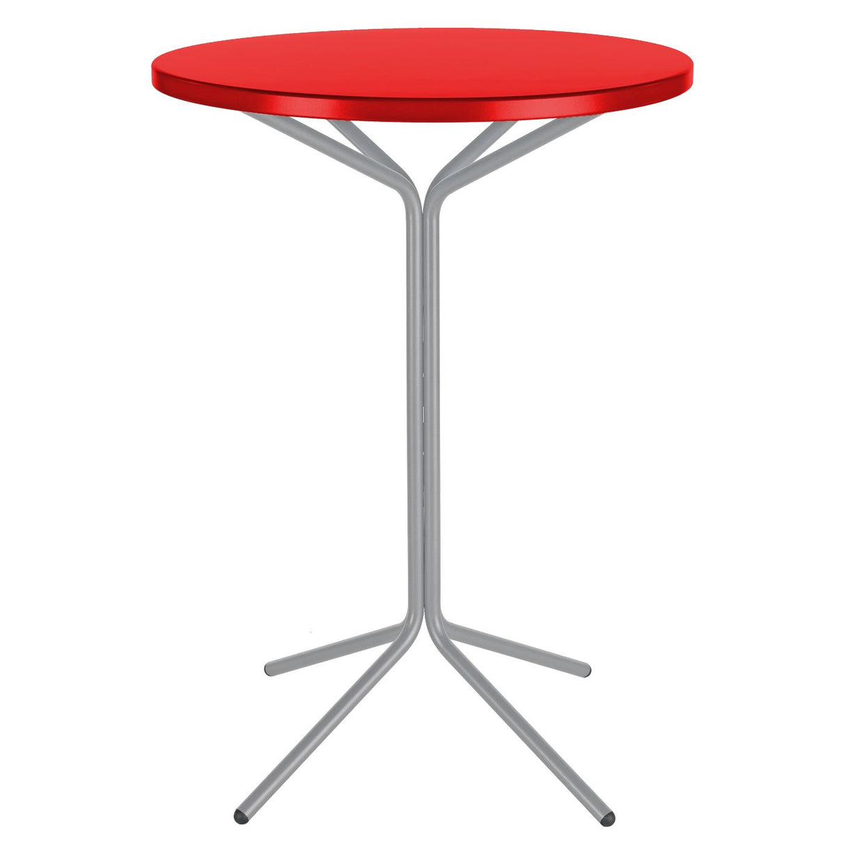 Schaffner PIX Table haute bistrot rabattable Ø60cm Gris Argent 78 Rouge 30