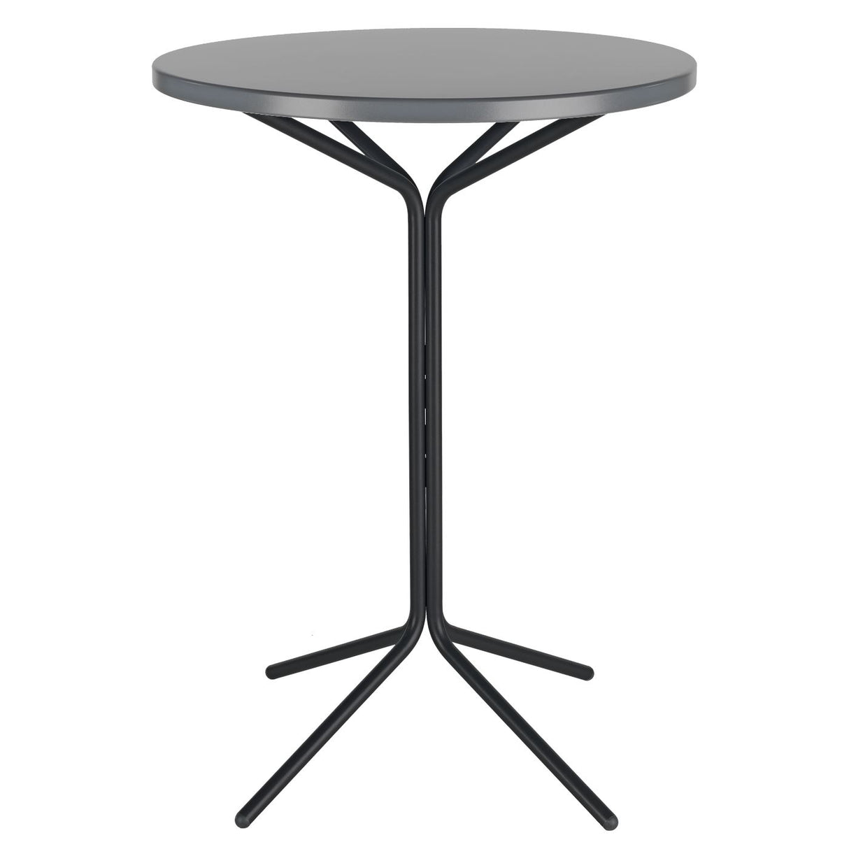 Schaffner PIX Table haute bistrot rabattable Ø60cm Noir 91 Gris Argent 78
