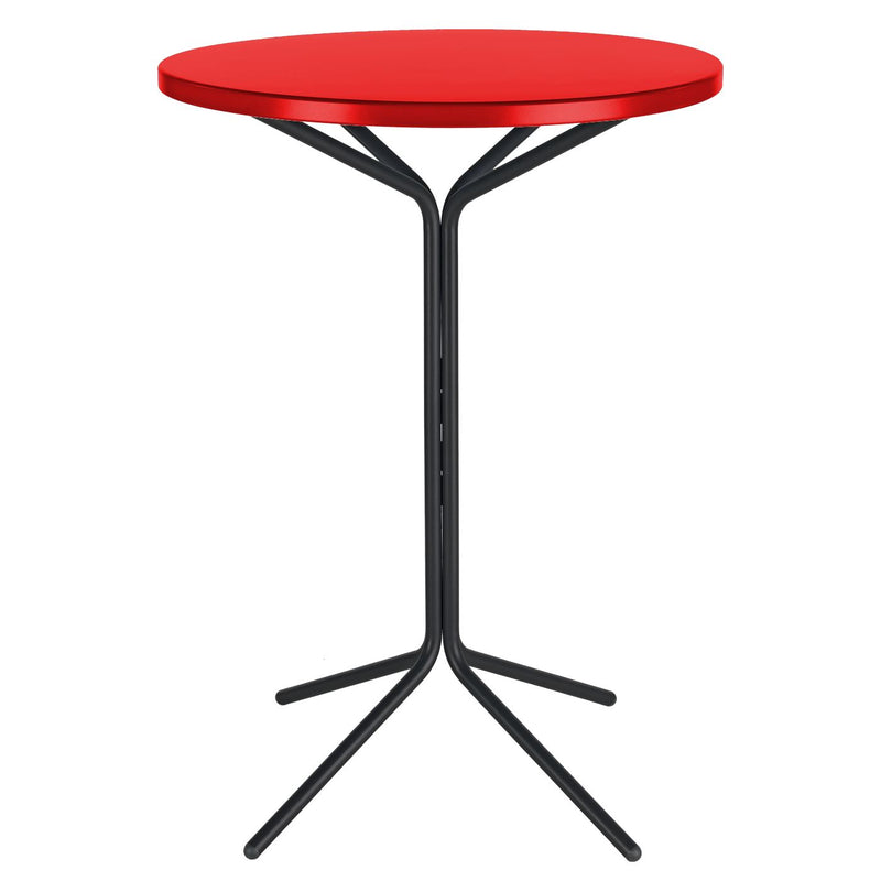 Schaffner PIX Table haute bistrot rabattable Ø60cm Noir 91 Rouge 30 