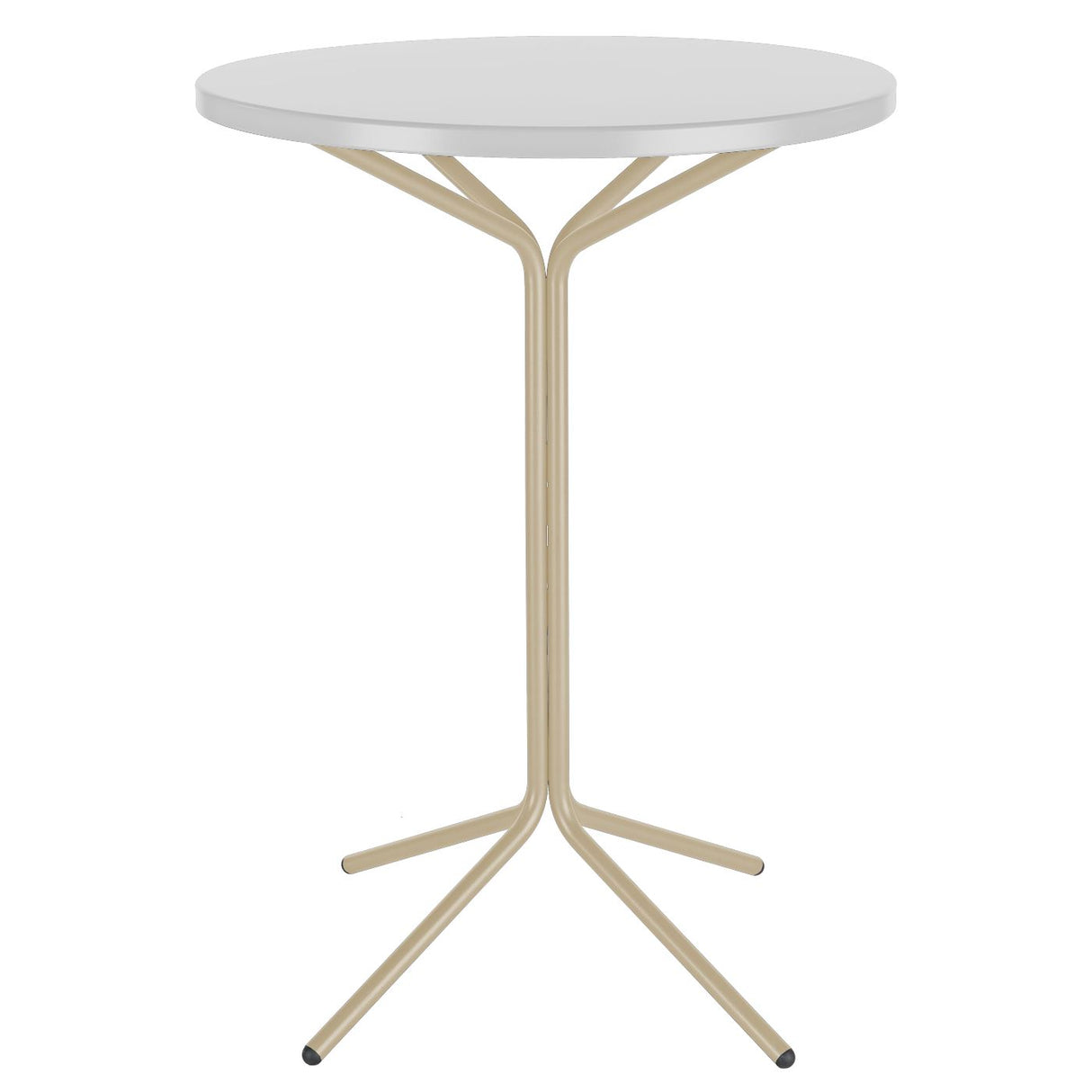 Schaffner PIX Table haute bistrot rabattable Ø60cm Sable Pastel 15 Blanc 90