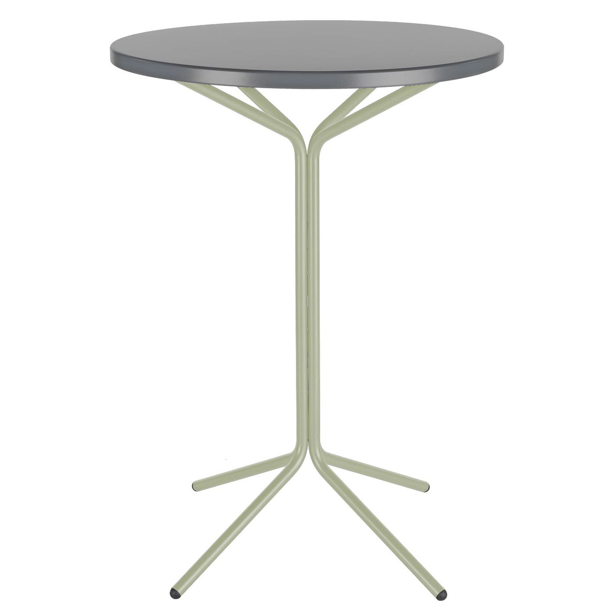 Schaffner PIX Table haute bistrot rabattable Ø60cm Vert Pastel 64 Gris Argent 78
