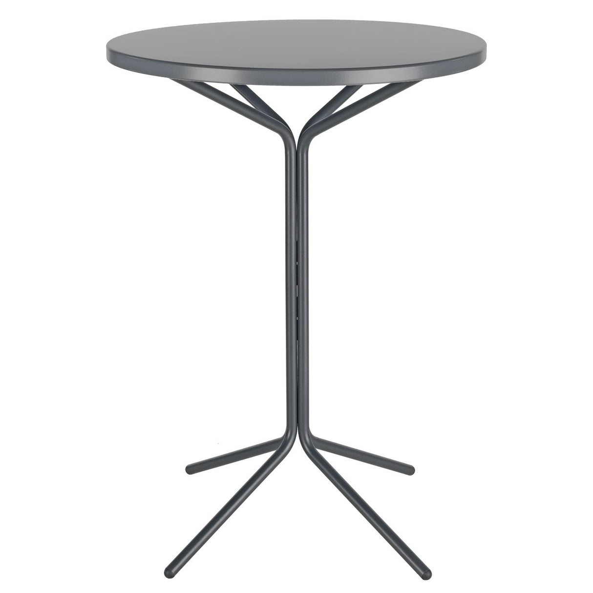 Schaffner PIX Table haute bistrot rabattable Ø80cm Anthracite 77 Gris Argent 78