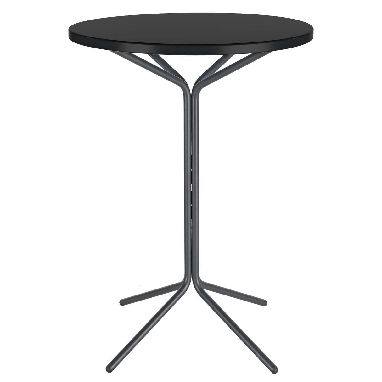 Schaffner PIX Table haute bistrot rabattable Ø80cm Anthracite 77 Noir 91