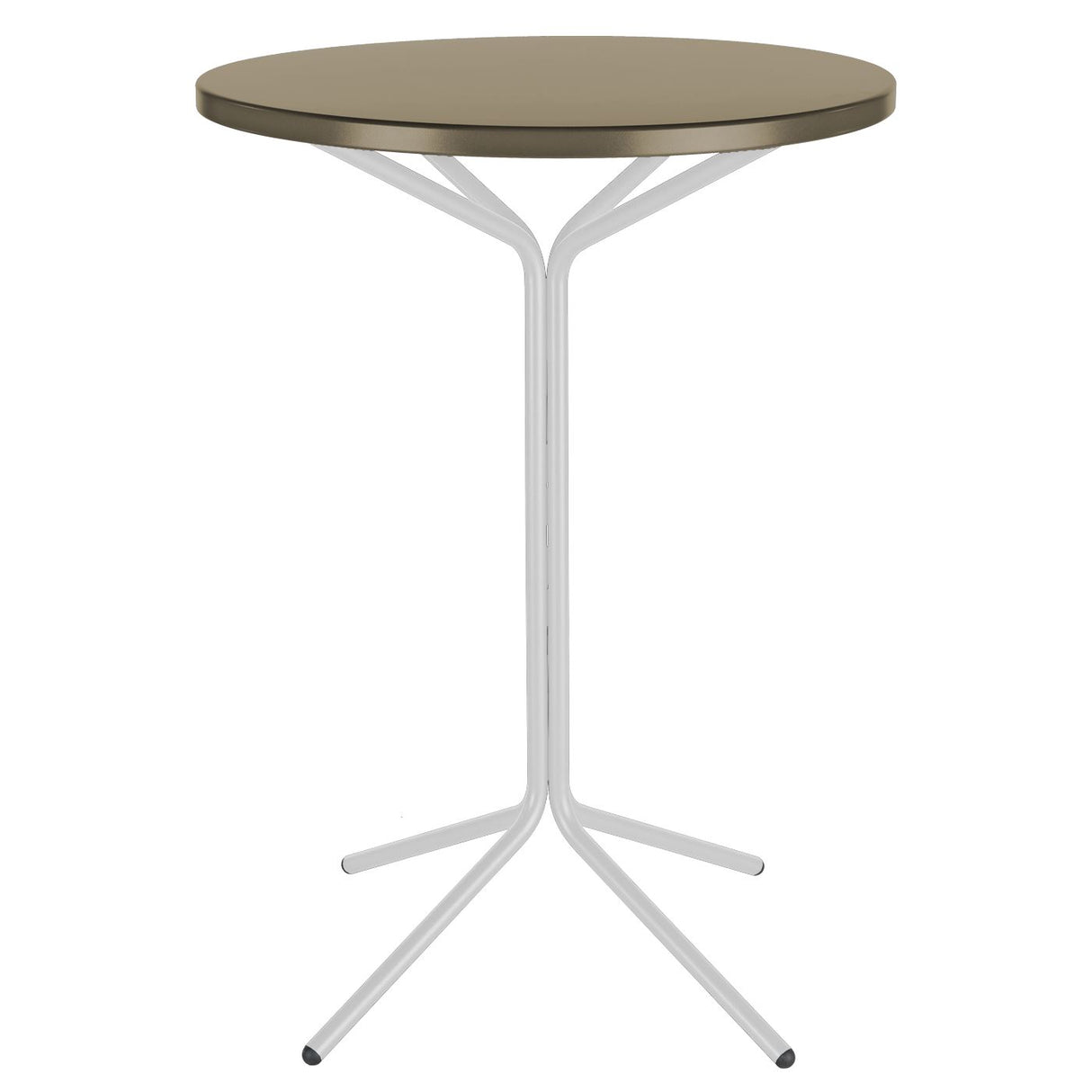 Schaffner PIX Table haute bistrot rabattable Ø80cm Blanc 90 Champagne 85