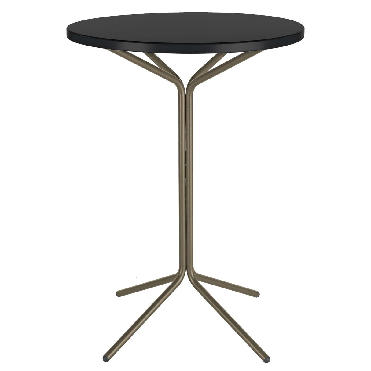 Schaffner PIX Table haute bistrot rabattable Ø80cm Champagne 85 Noir 91