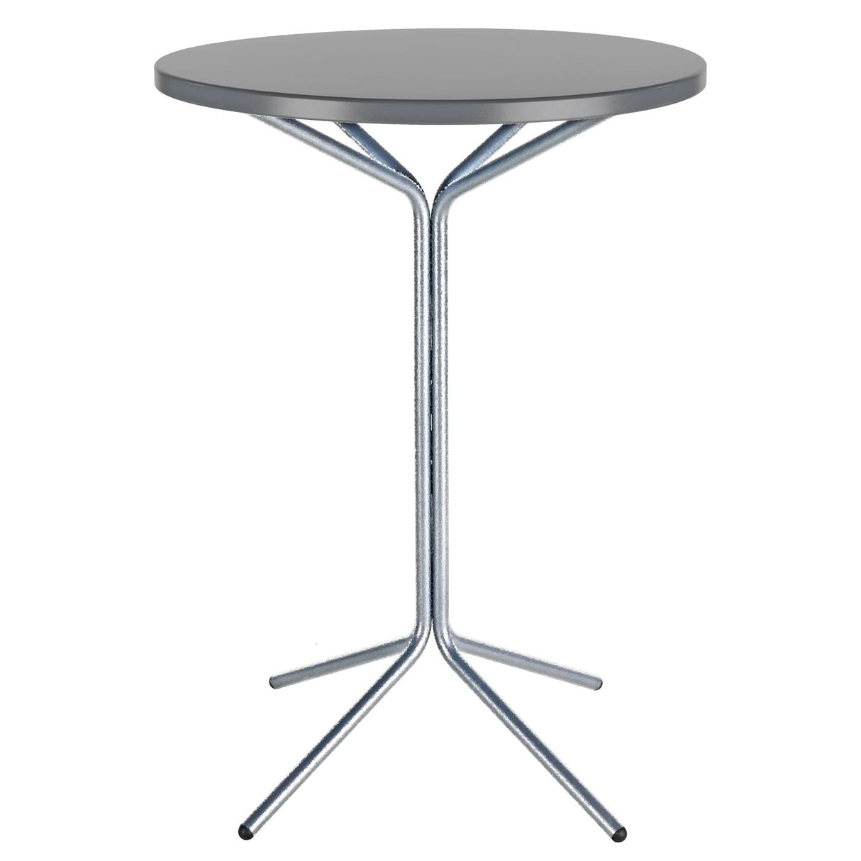 Schaffner PIX Table haute bistrot rabattable Ø80cm Galvanisé à chaud 02 Gris Argent 78