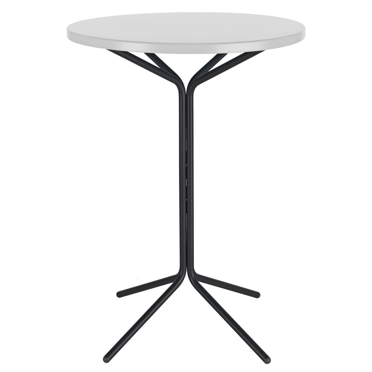 Schaffner PIX Table haute bistrot rabattable Ø80cm Noir 91 Blanc 90