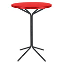 Schaffner PIX Table haute bistrot rabattable Ø80cm Noir 91 Rouge 30 