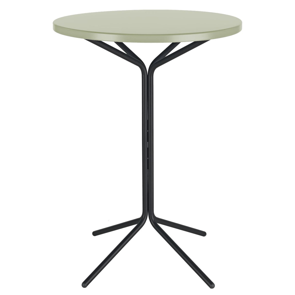 Schaffner PIX Table haute bistrot rabattable Ø80cm Noir 91 Vert Pastel 64
