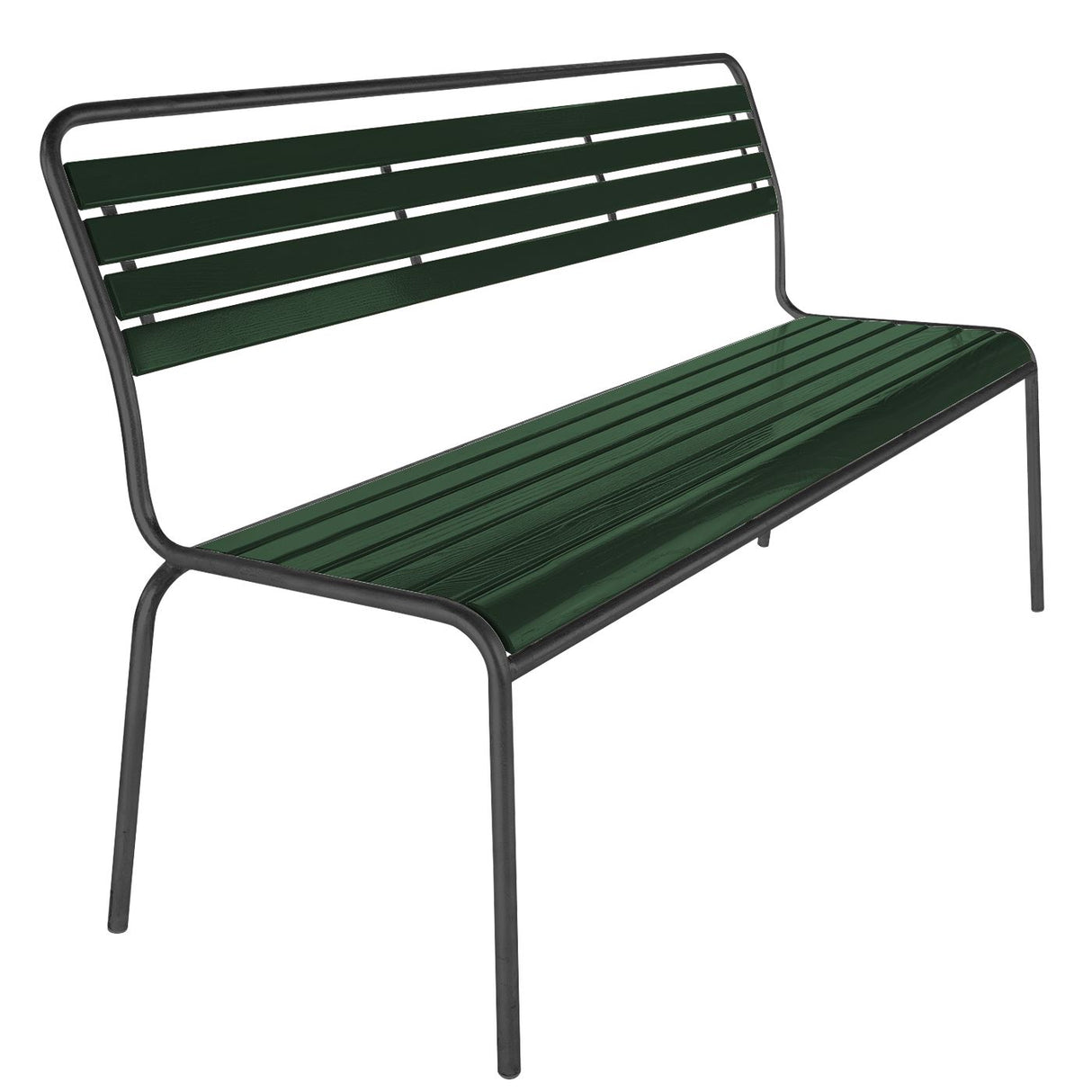 Schaffner Rigi Banc à lattes 3 places sans accoudoirs Noir 91 Vert Sapin 66