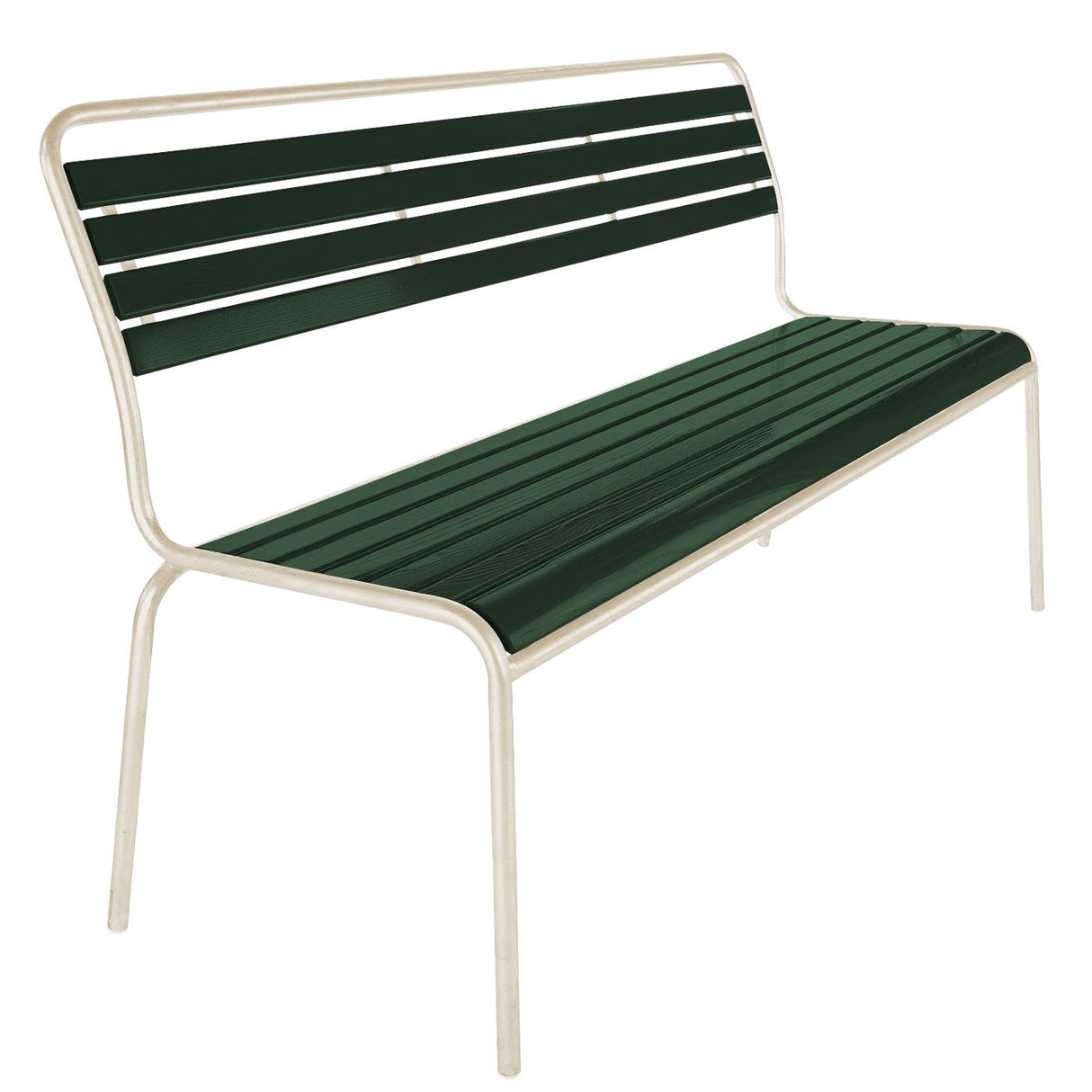 Schaffner Rigi Banc à lattes 3 places sans accoudoirs Sable Pastel 15 Vert Sapin 66
