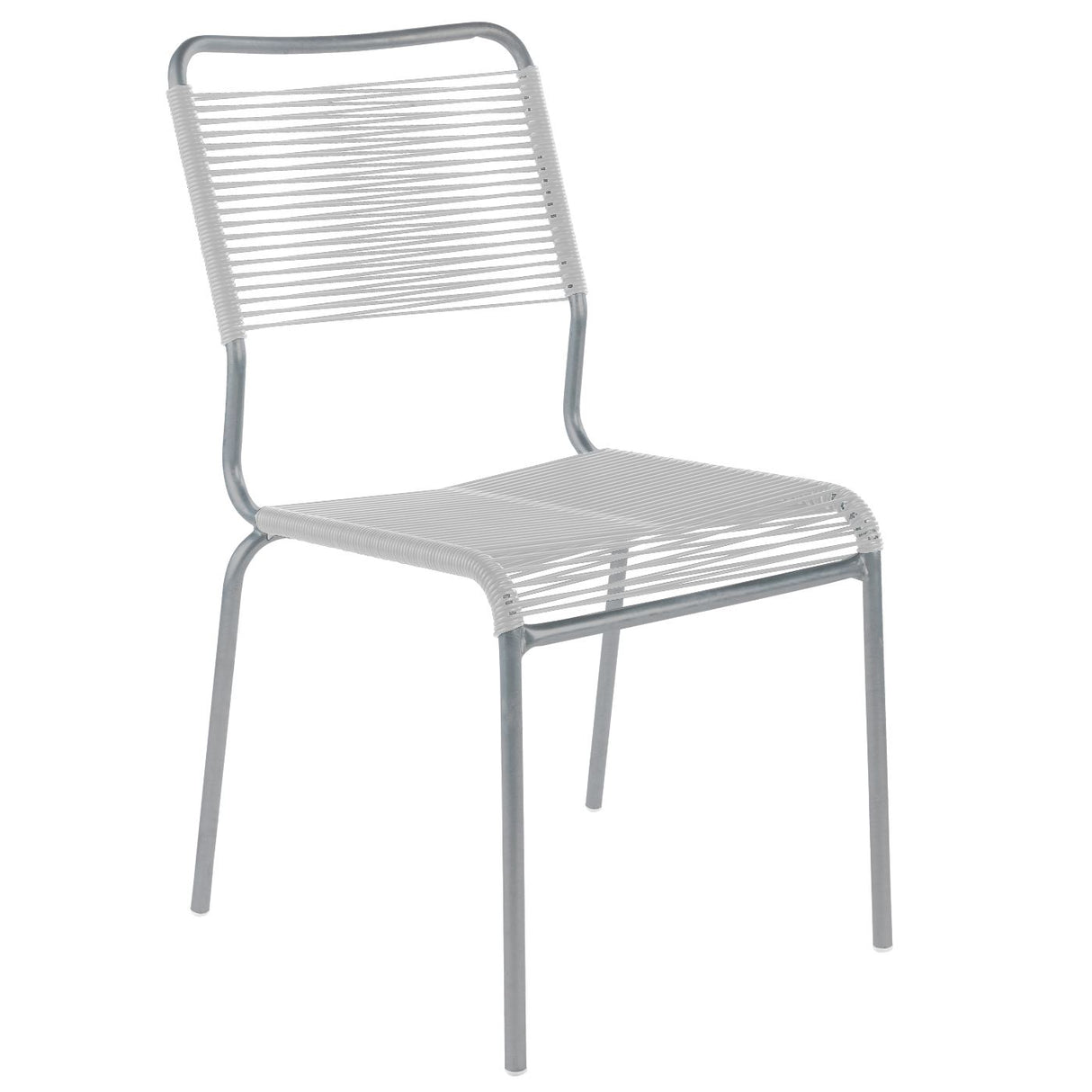 Schaffner Rigi chaise Spaghetti Gris Argent 78 Blanc 90