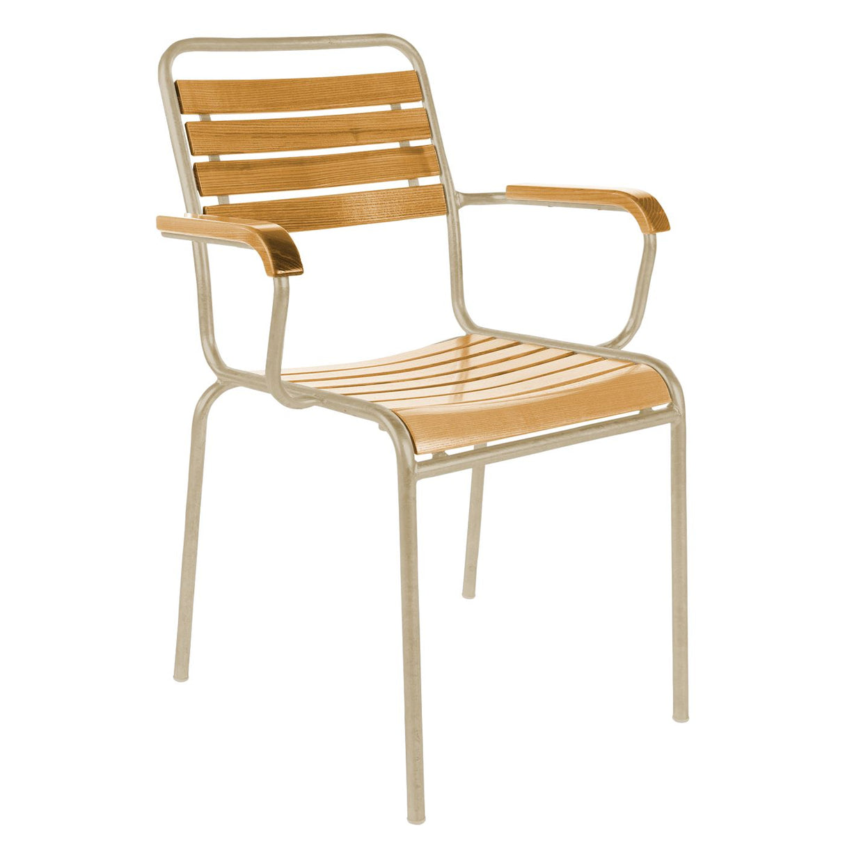 Schaffner Rigi Fauteuil repas à lattes Marron Pastel 83 Laqué 92