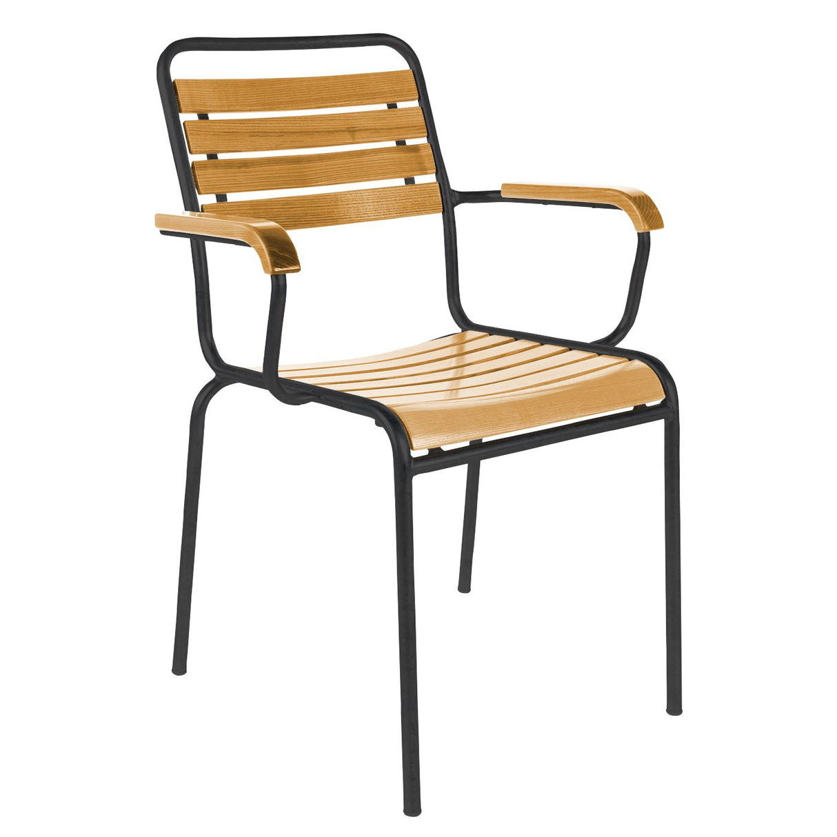 Schaffner Rigi Fauteuil repas à lattes Noir 91 Laqué 92