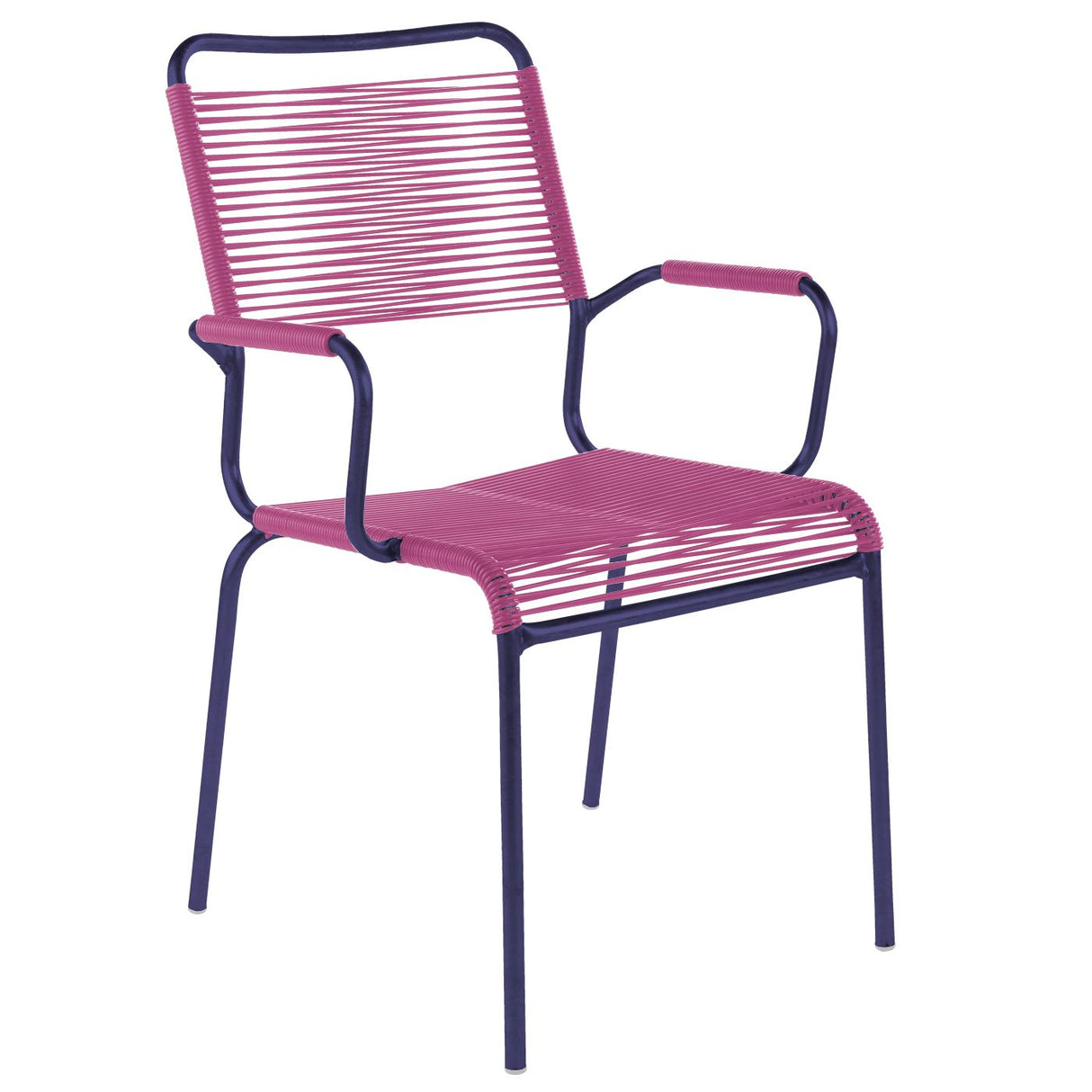 Schaffner Rigi Fauteuil Spaghetti avec accoudoirs Bleu 53 Rose 41