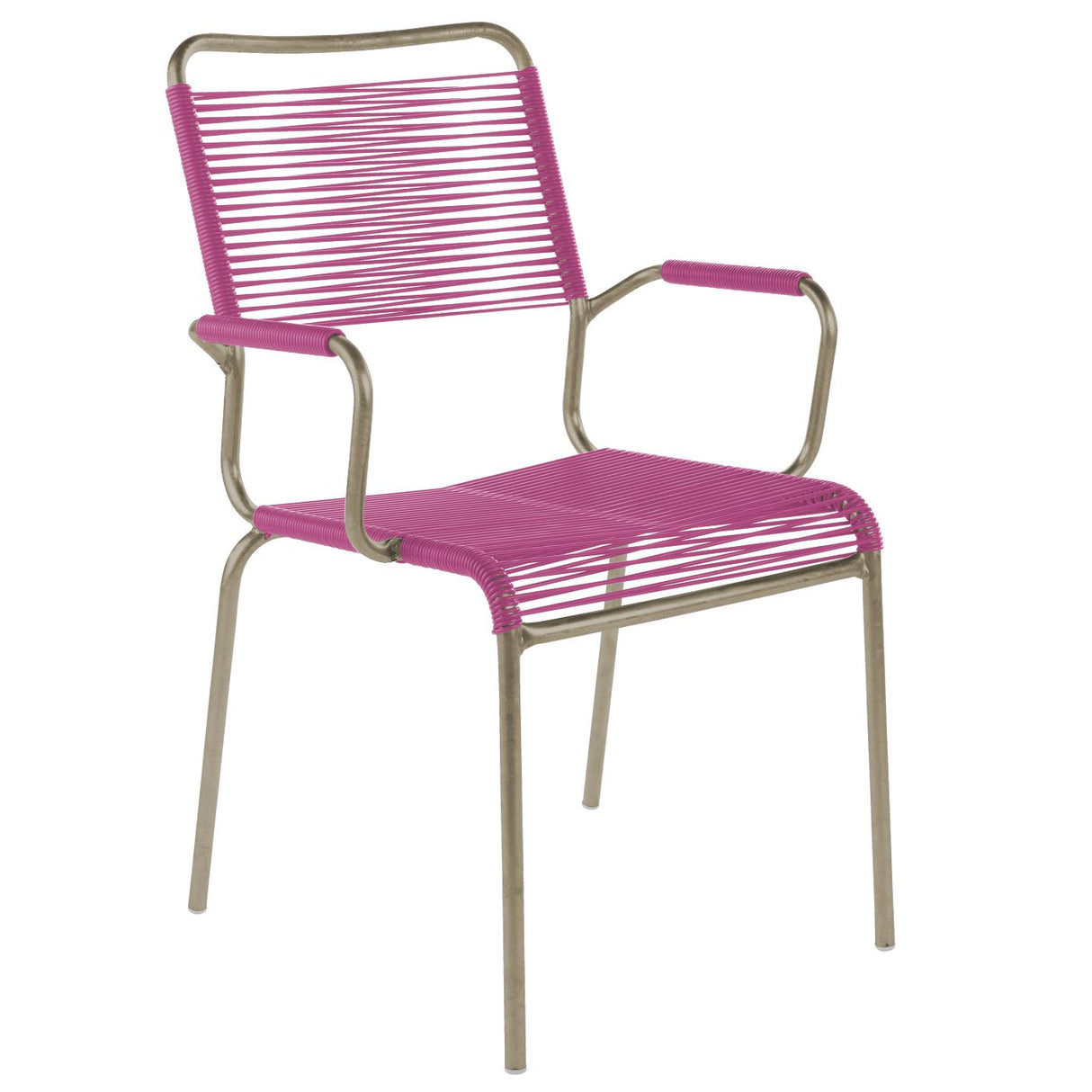 Schaffner Rigi Fauteuil Spaghetti avec accoudoirs Champagne 85 Rose 41