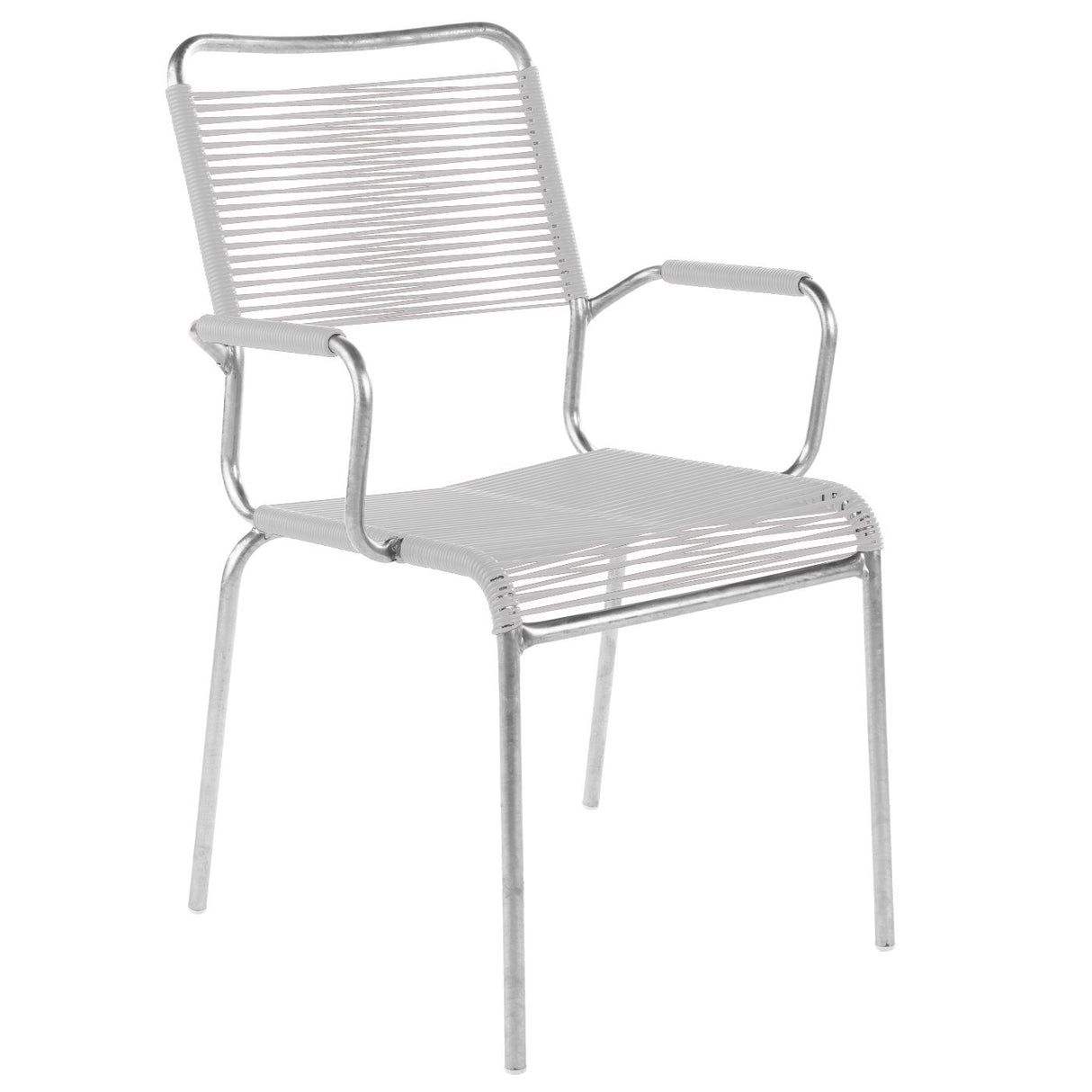 Schaffner Rigi Fauteuil Spaghetti avec accoudoirs Galvanisé à chaud 02 Blanc 90