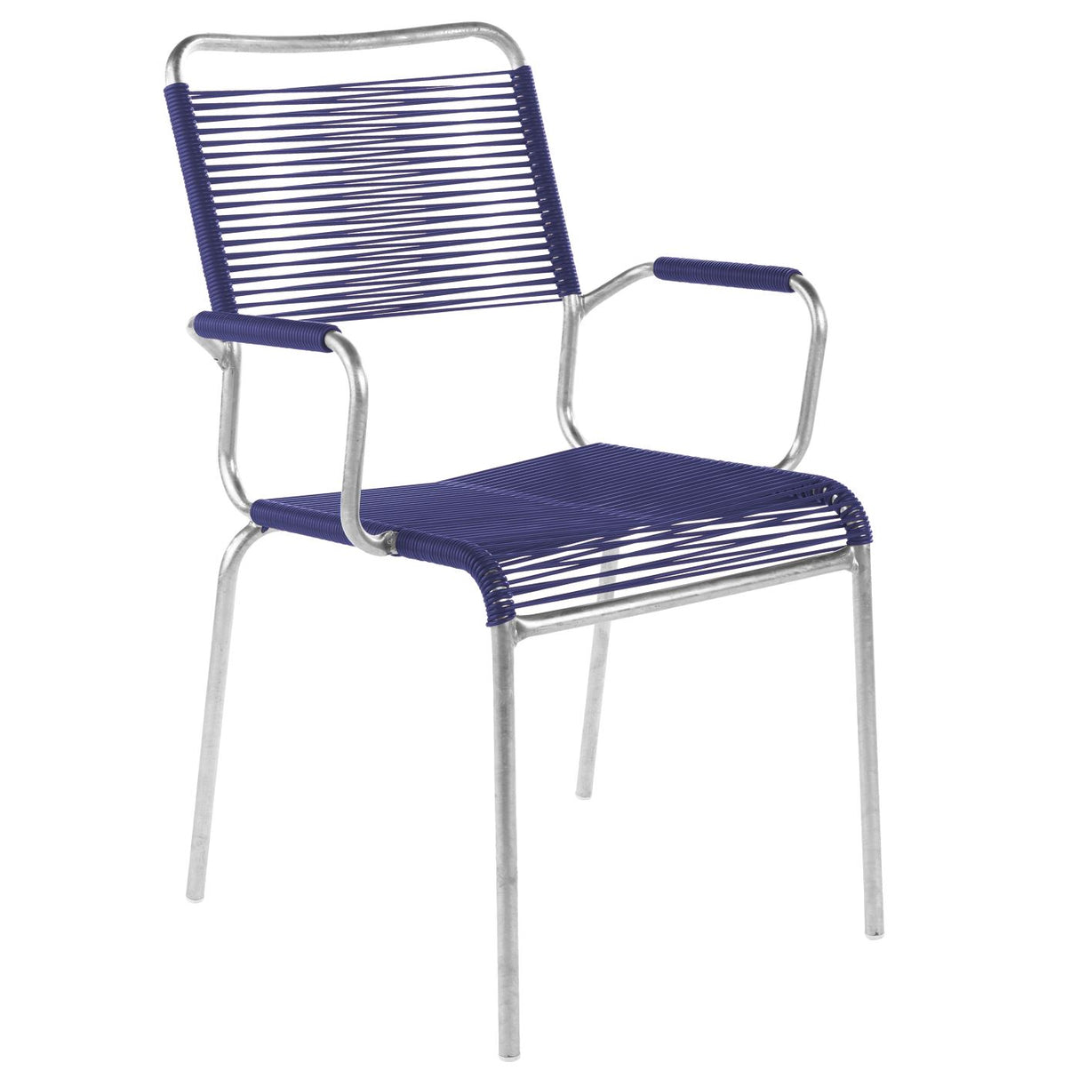 Schaffner Rigi Fauteuil Spaghetti avec accoudoirs Galvanisé à chaud 02 Bleu 53