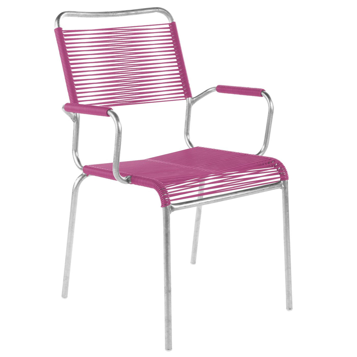 Schaffner Rigi Fauteuil Spaghetti avec accoudoirs Galvanisé à chaud 02 Rose 41