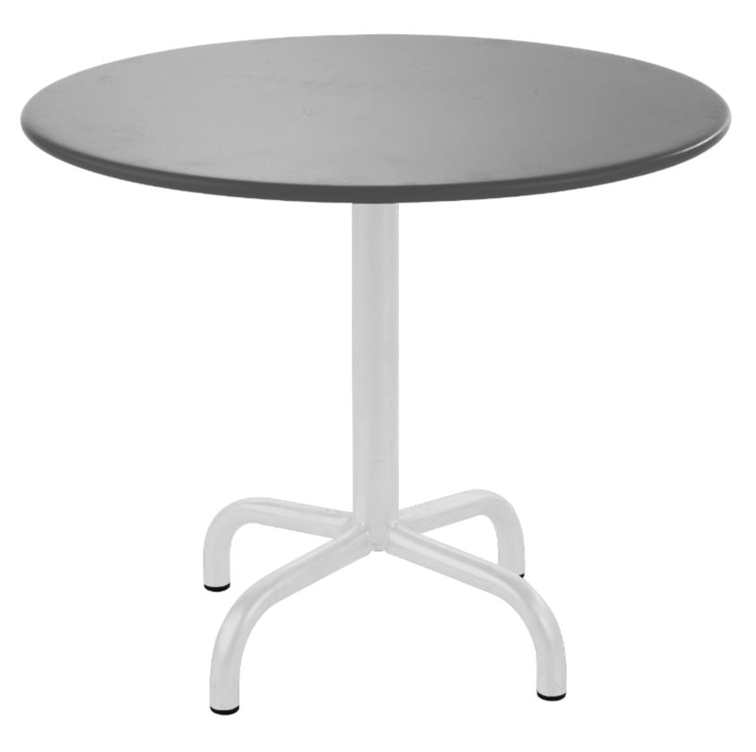 Schaffner Rigi Table d'appoint rabattable Ø60cm Blanc 90 Gris Argent 78