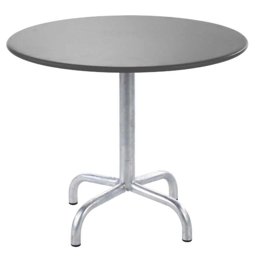Schaffner Rigi Table d'appoint rabattable Ø60cm Galvanisé à chaud 02 Gris Argent 78