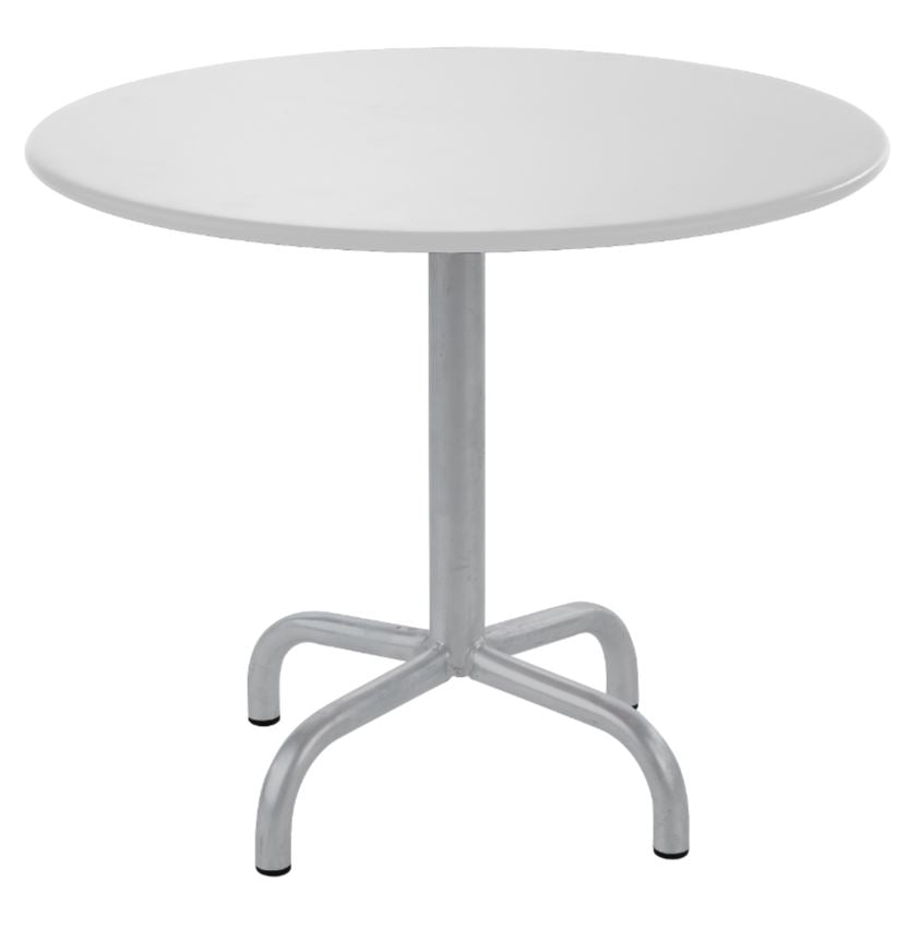 Schaffner Rigi Table d'appoint rabattable Ø60cm Gris Argent 78 Blanc 90
