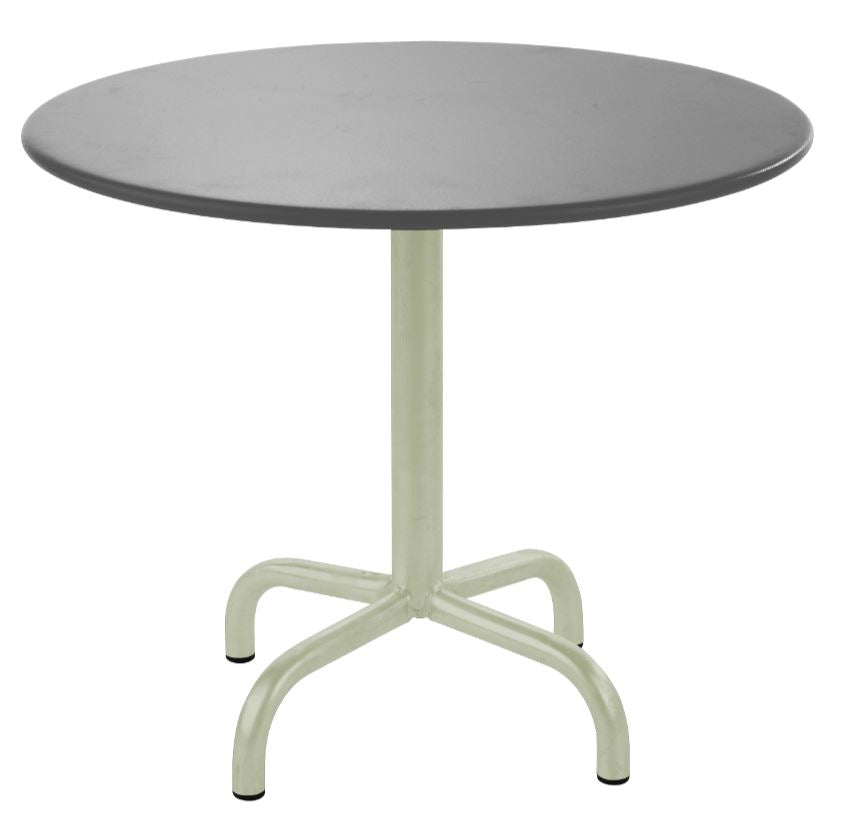 Schaffner Rigi Table d'appoint rabattable Ø60cm Vert Pastel 64 Gris Argent 78