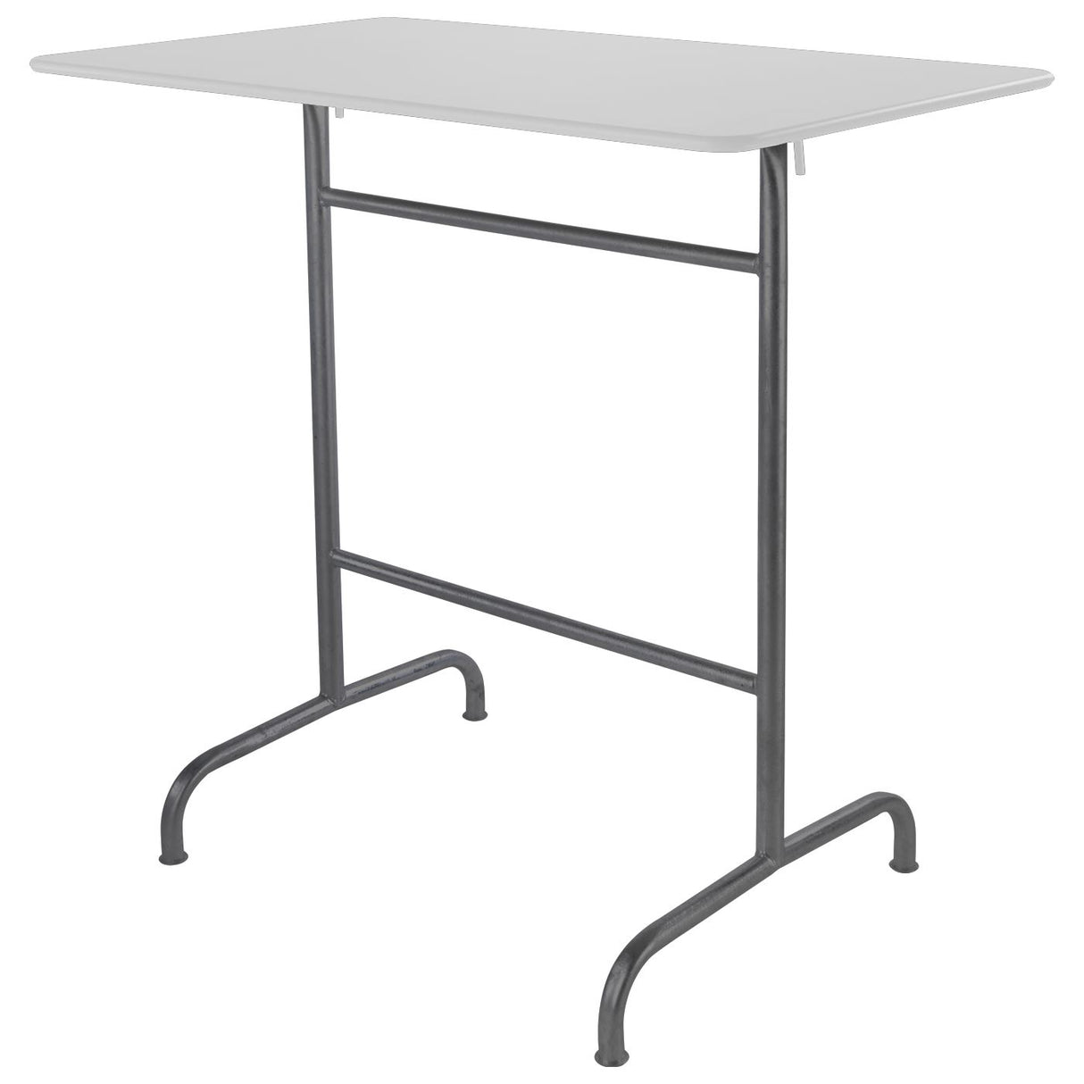 Schaffner Rigi Table haute rabattable 120x70cm Anthracite 77 Blanc 90