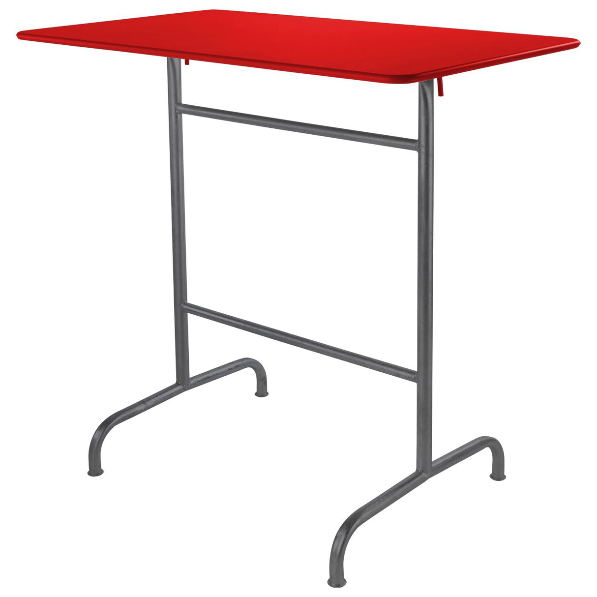 Schaffner Rigi Table haute rabattable 120x70cm Anthracite 77 Rouge 30