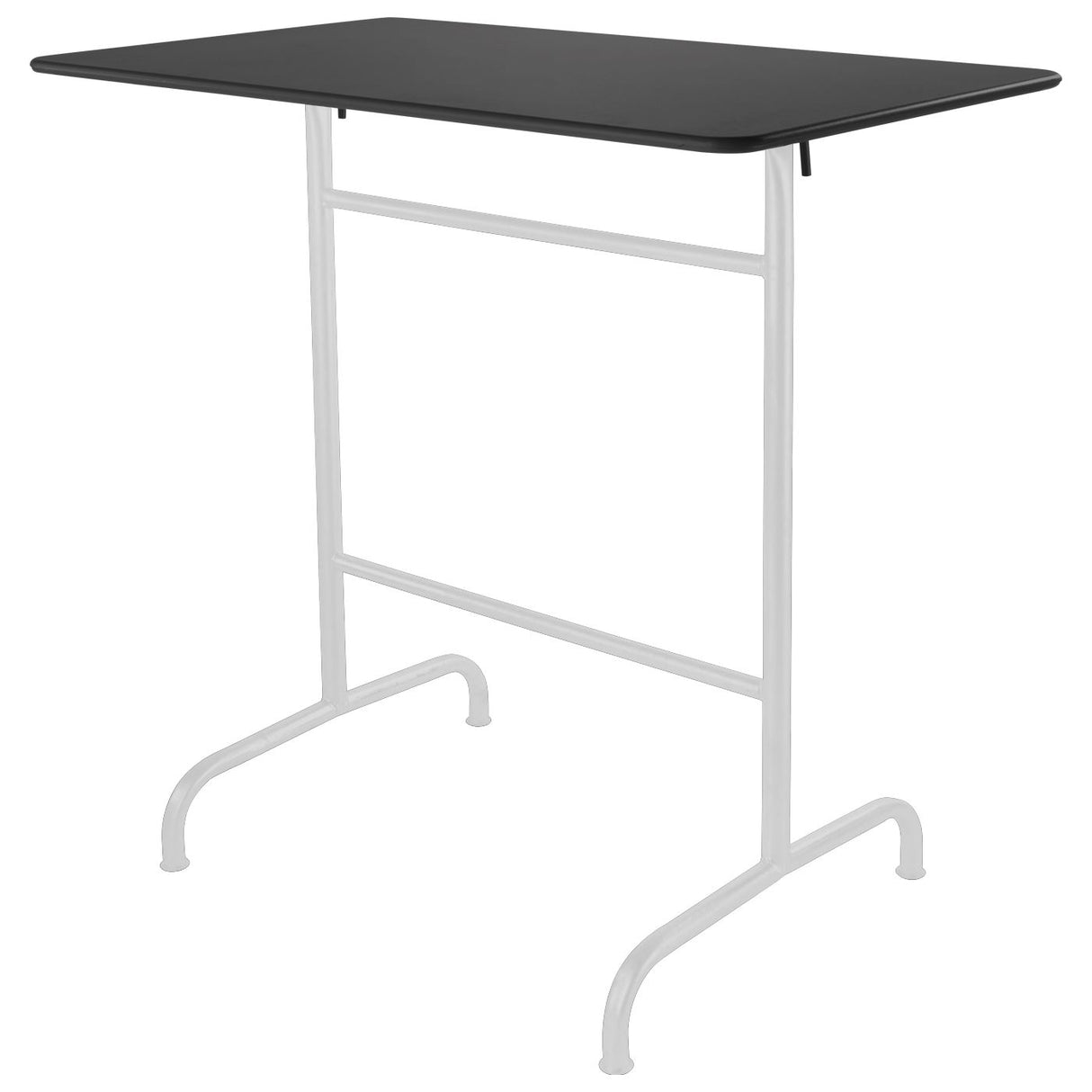 Schaffner Rigi Table haute rabattable 120x70cm Blanc 90 Anthracite 77