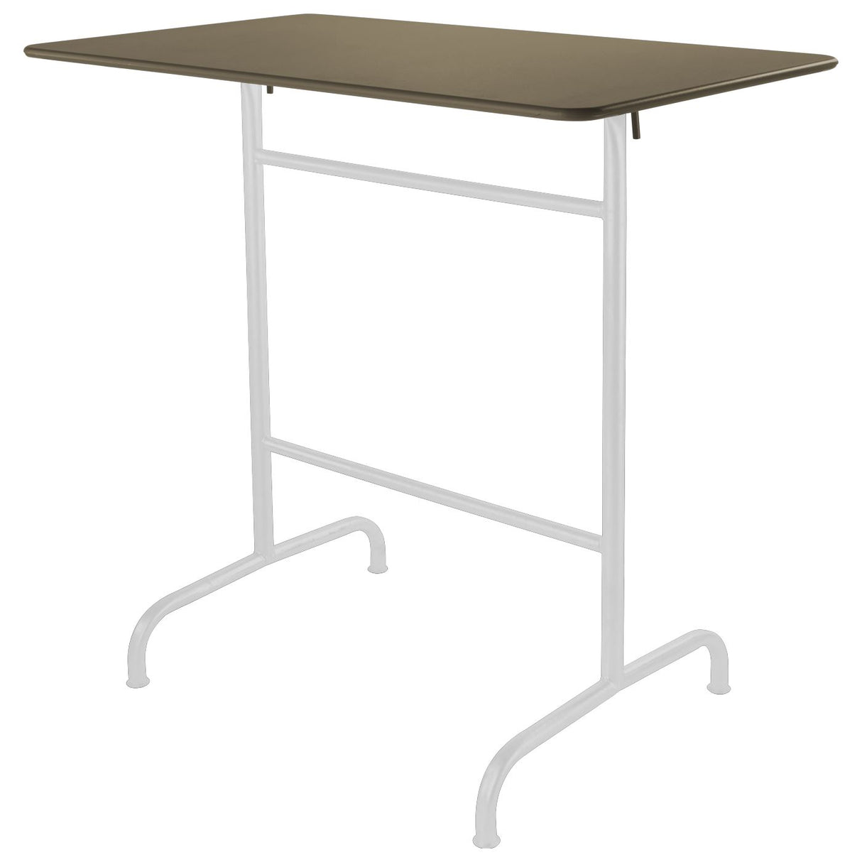 Schaffner Rigi Table haute rabattable 120x70cm Blanc 90 Champagne 85