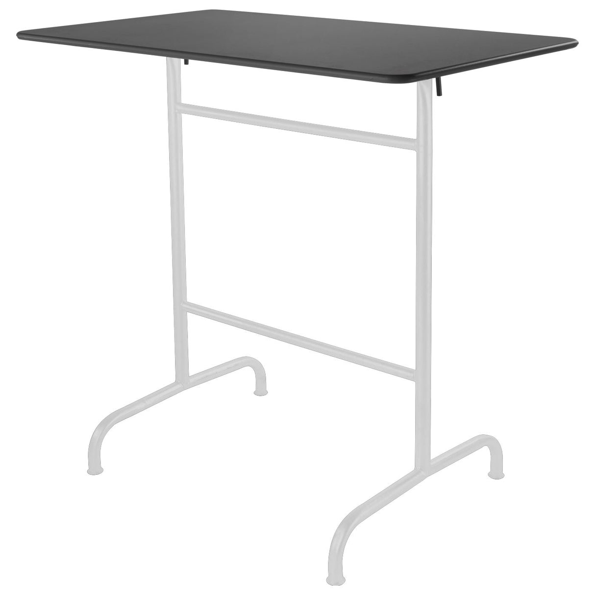 Schaffner Rigi Table haute rabattable 120x70cm Blanc 90 Graphite 73