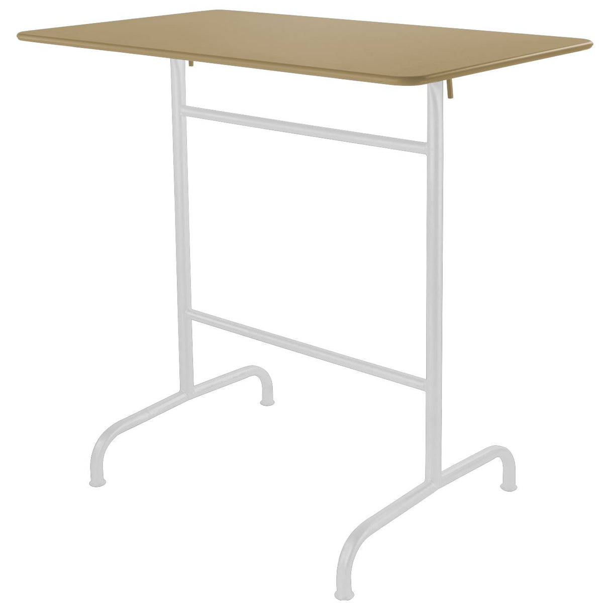 Schaffner Rigi Table haute rabattable 120x70cm Blanc 90 Marron Pastel 83