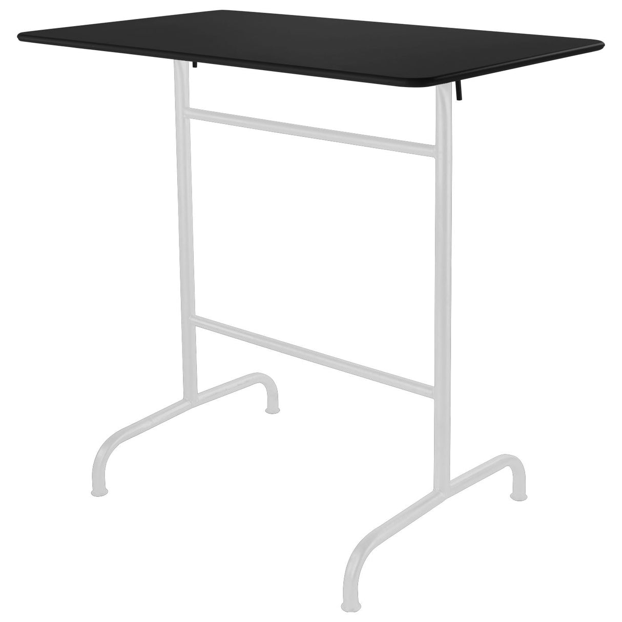 Schaffner Rigi Table haute rabattable 120x70cm Blanc 90 Noir 91