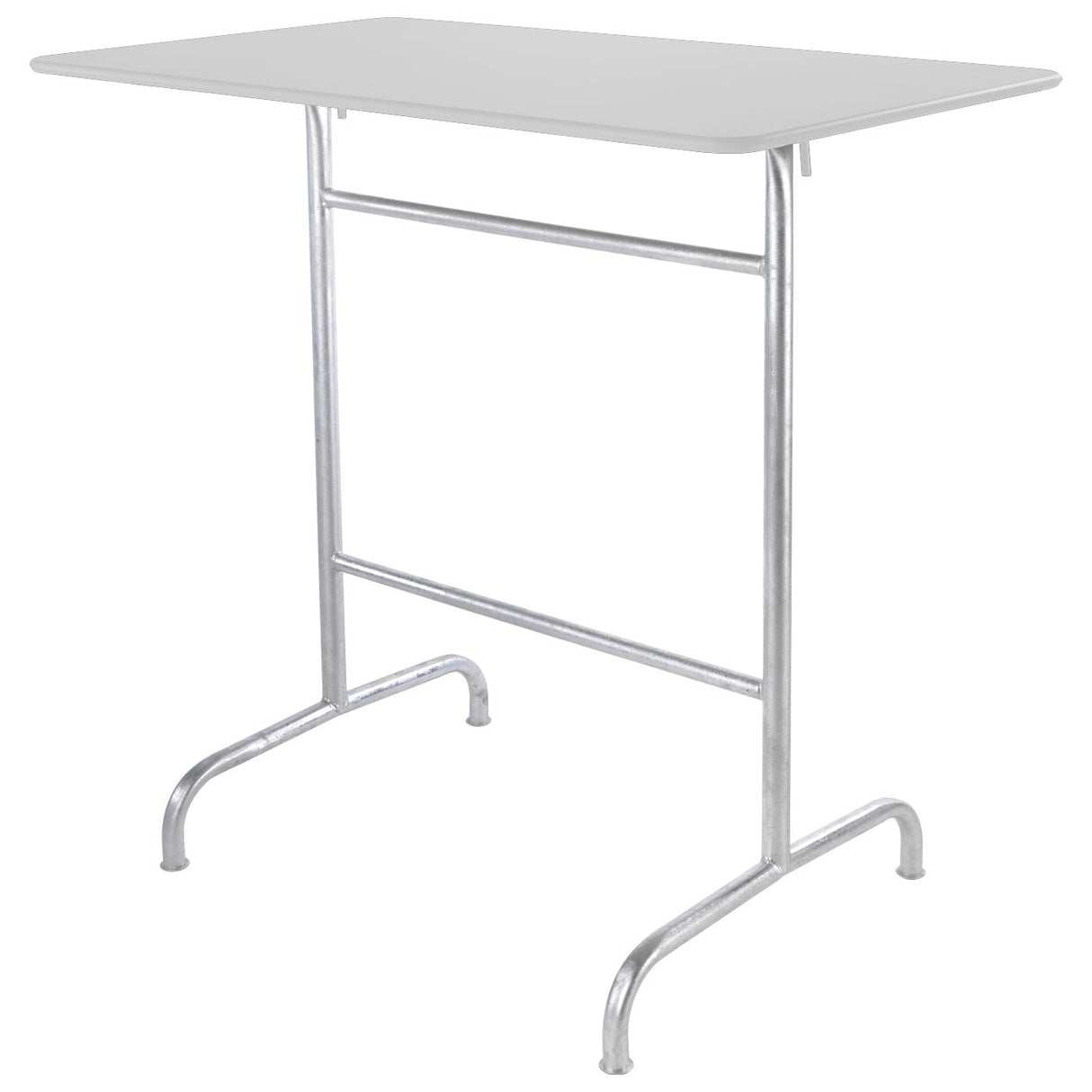 Schaffner Rigi Table haute rabattable 120x70cm Galvanisé à chaud 02 Blanc 90