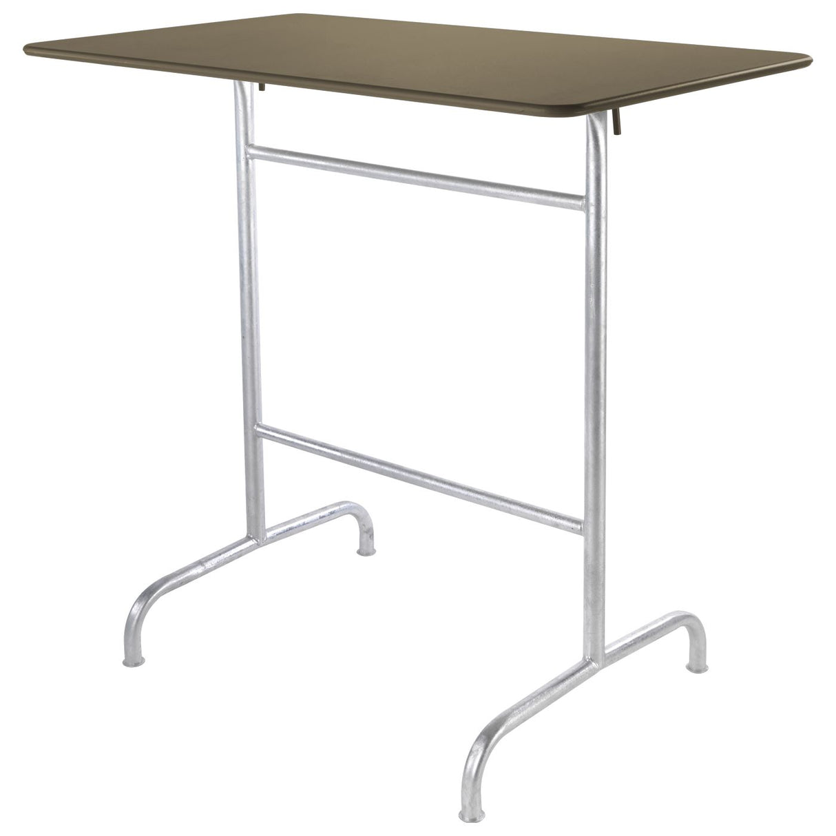 Schaffner Rigi Table haute rabattable 120x70cm Galvanisé à chaud 02 Champagne 85