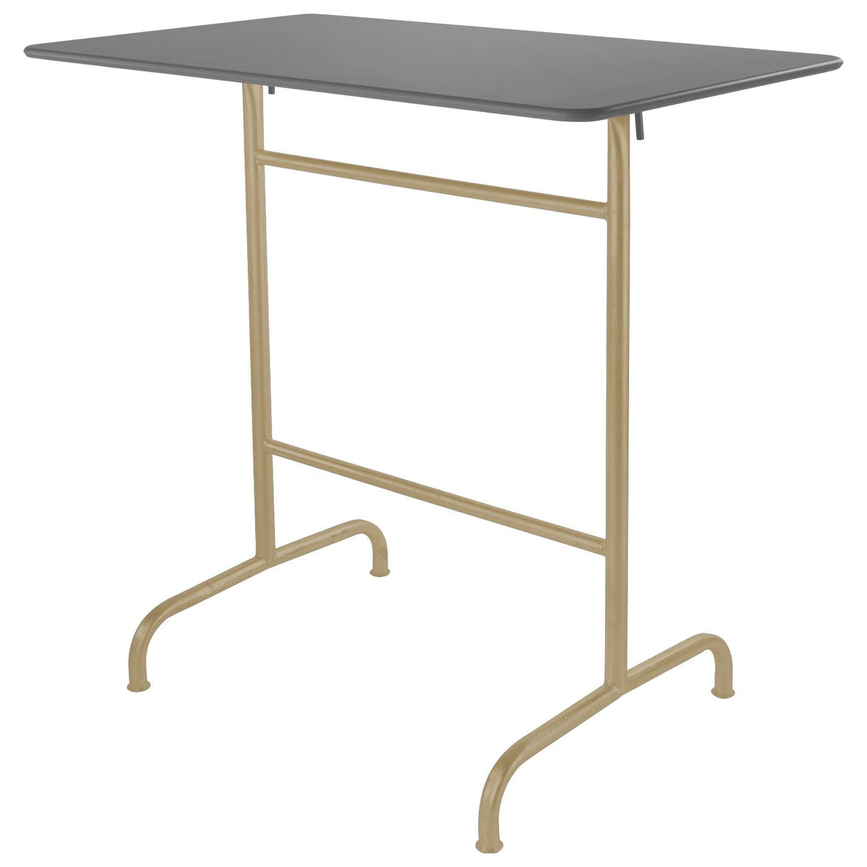 Schaffner Rigi Table haute rabattable 120x70cm Marron Pastel 83 Gris Argent 78
