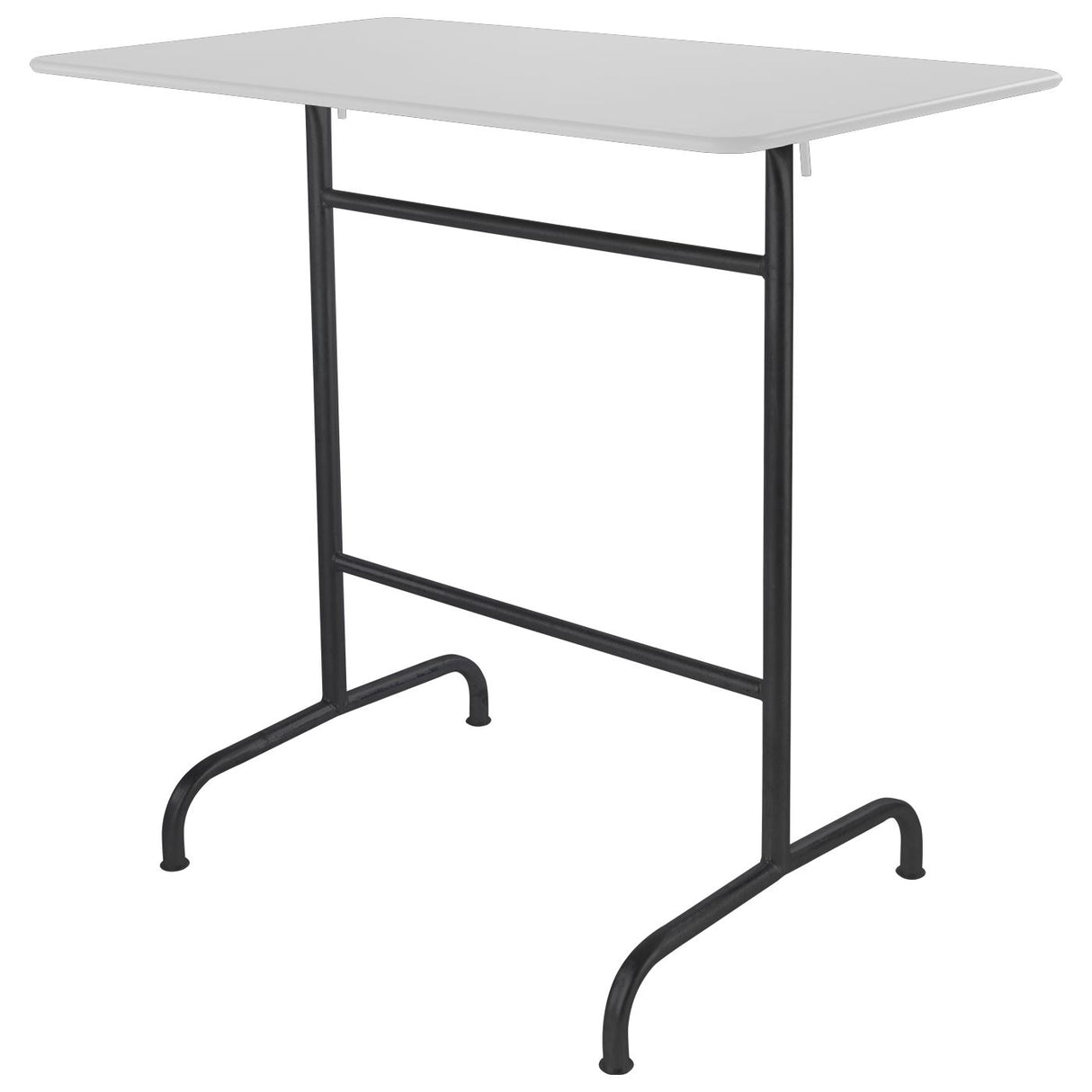 Schaffner Rigi Table haute rabattable 120x70cm Noir 91 Blanc 90